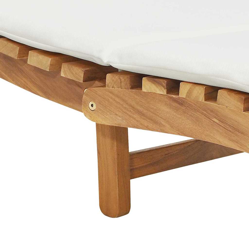 vidaXL Tuin ligstoel Bruin 198 x 55 x 58,5 cm Massief Teakhout