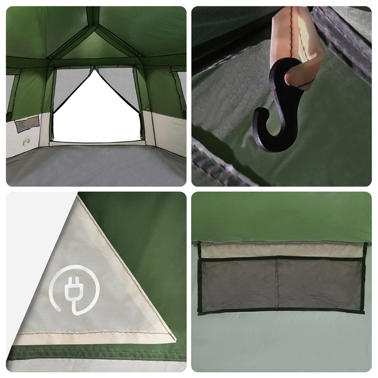 vidaXL Instant Tent met Rainfly voor 12 Personen met Snelle Bevestiging