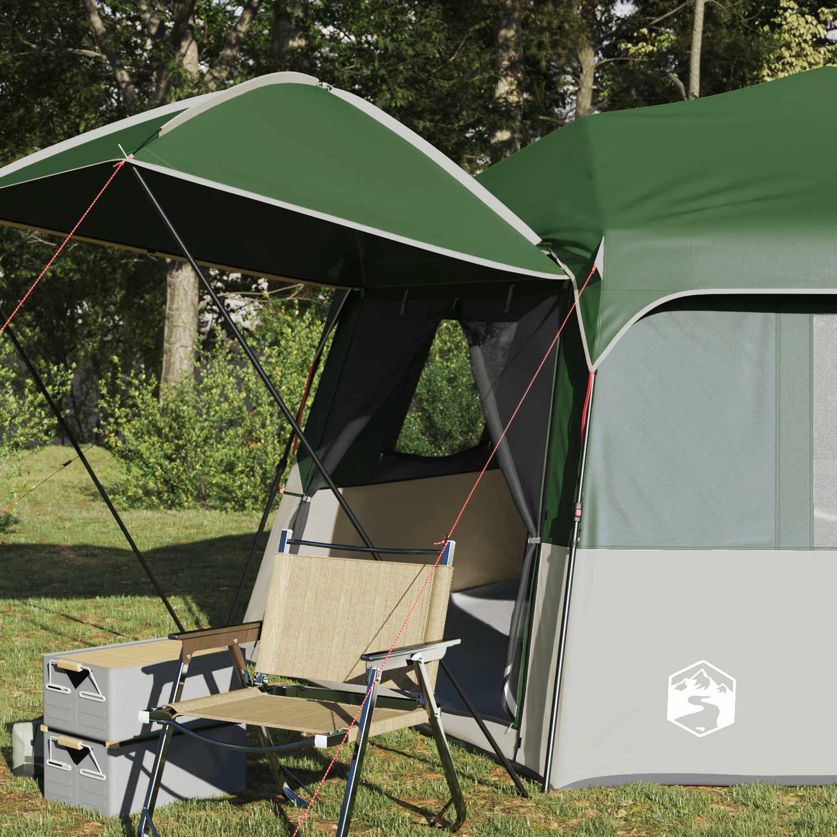 vidaXL Instant Tent met Rainfly voor 12 Personen met Snelle Bevestiging