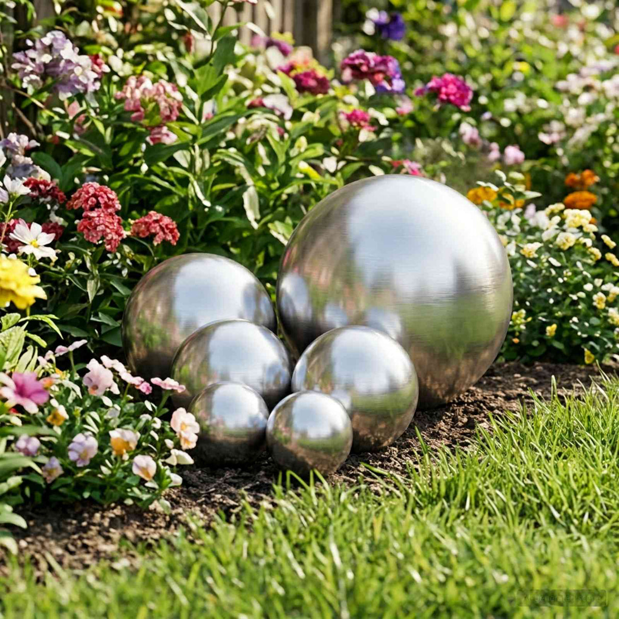 vidaXL Brushed Ball 8 pcs Ø 5 cm silver Stainless steel 201
