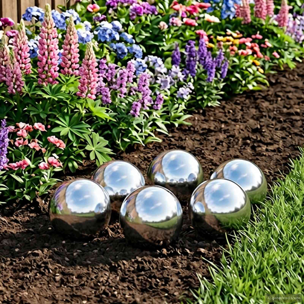 vidaXL Brushed Ball 8 pcs Ø 5 cm silver Stainless steel 201