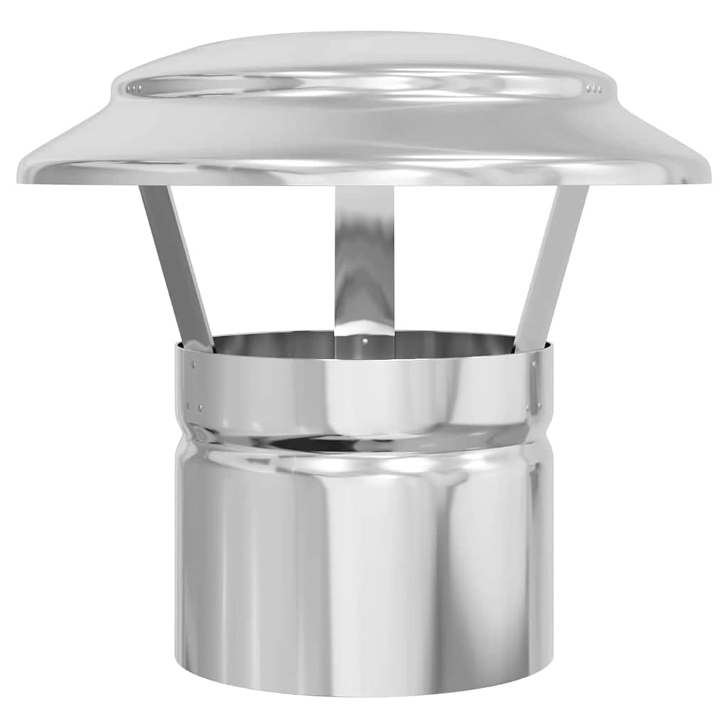 vidaXL Rain Cover Chimney Silver 20 x 20 x 18 cm Stainless Steel