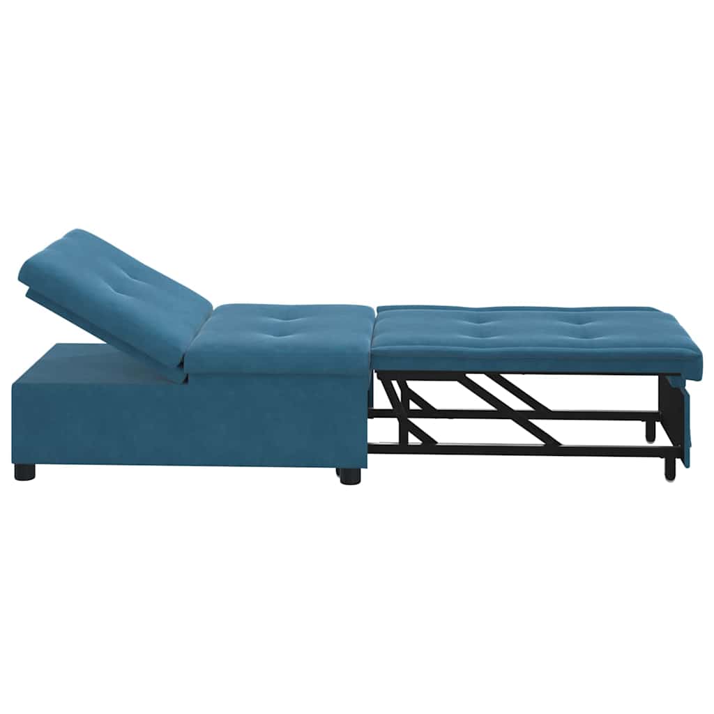 vidaXL Slaapbank Blauw 194 x 67 x 82 cm Fluweel