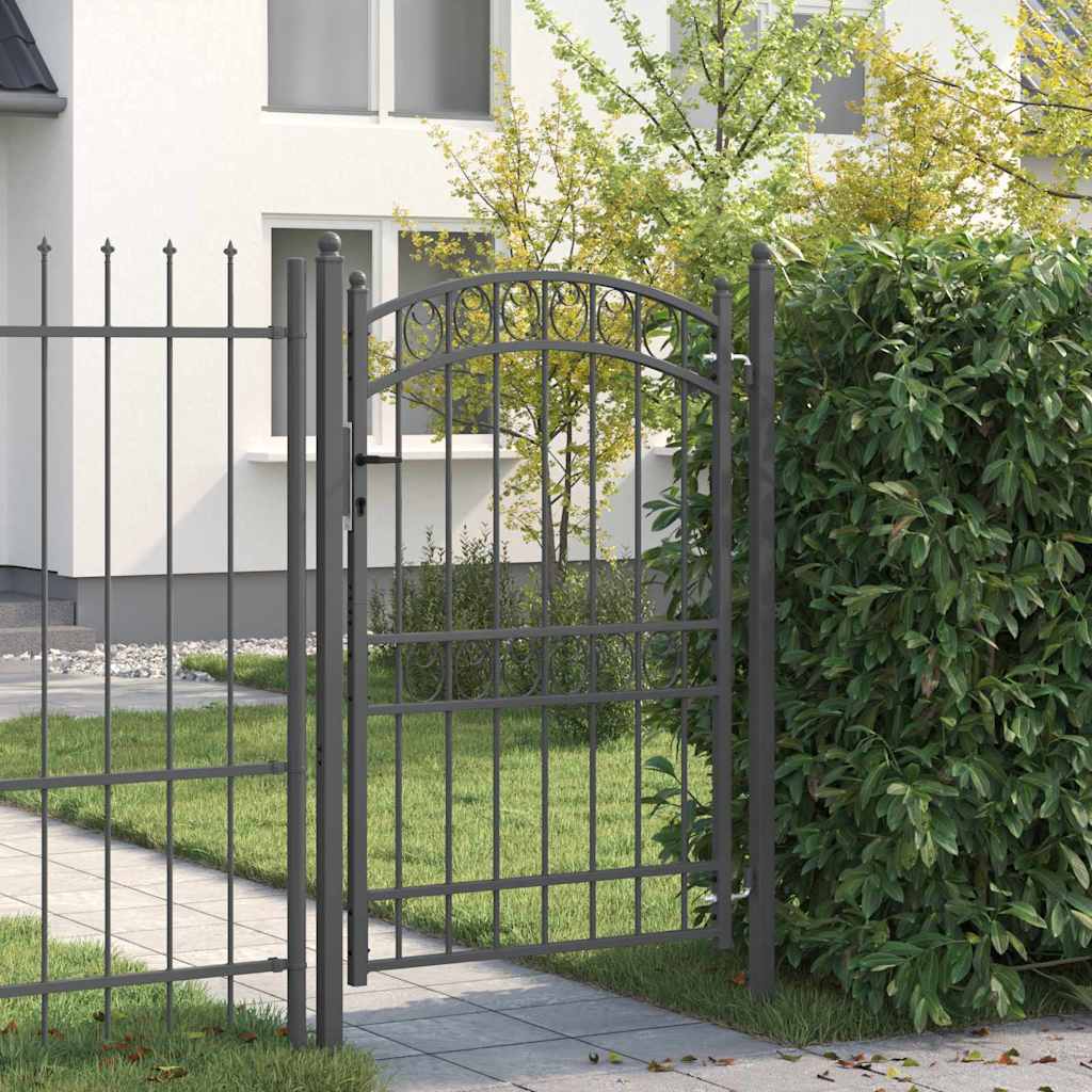 vidaXL Arch Top Gate 100x86 cm Steel Green