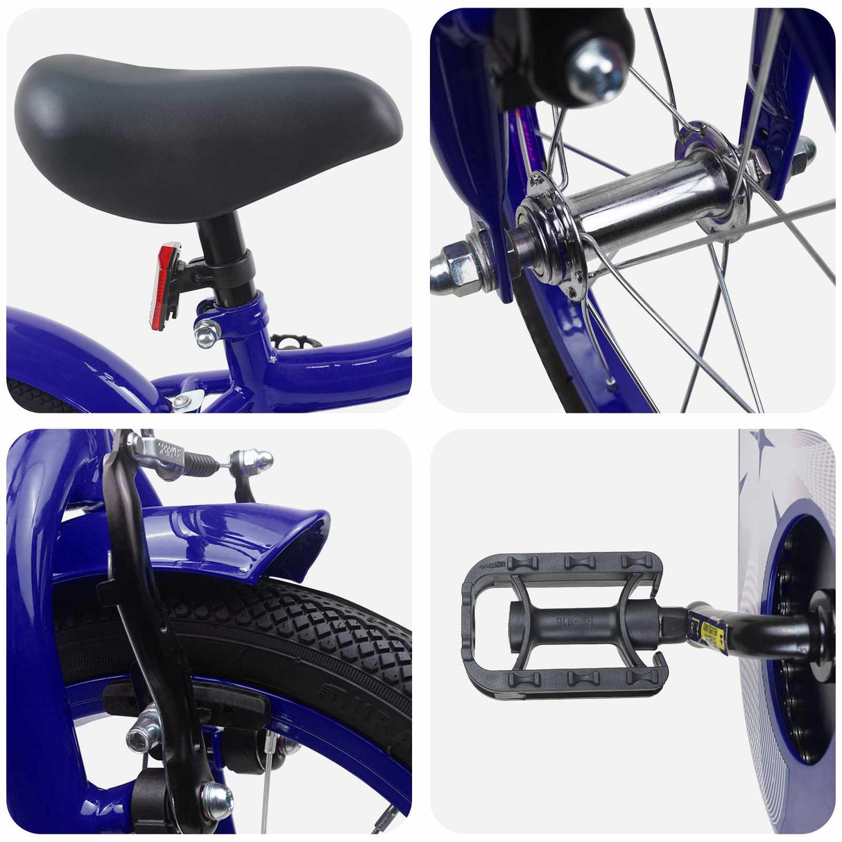 vidaXL Kinderfiets 12 Inch voor 2-4 jaar oud Donkerblauw