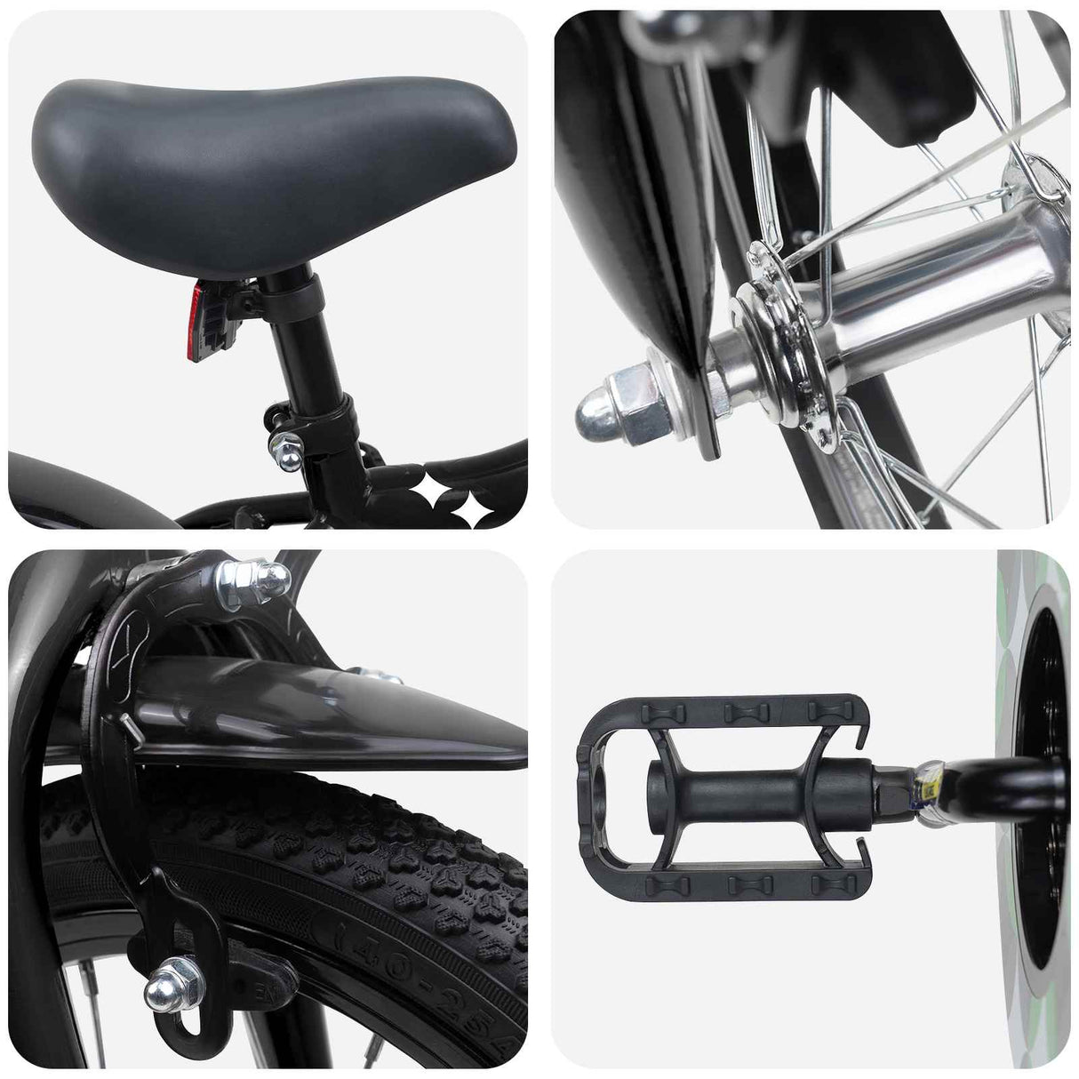 vidaXL Kinderfiets 12 Inch voor 2-4 jaar oud Zwart
