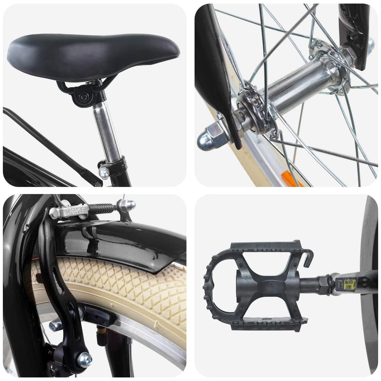 vidaXL Kids' Bike 20 Inch for 6-11 years old Black