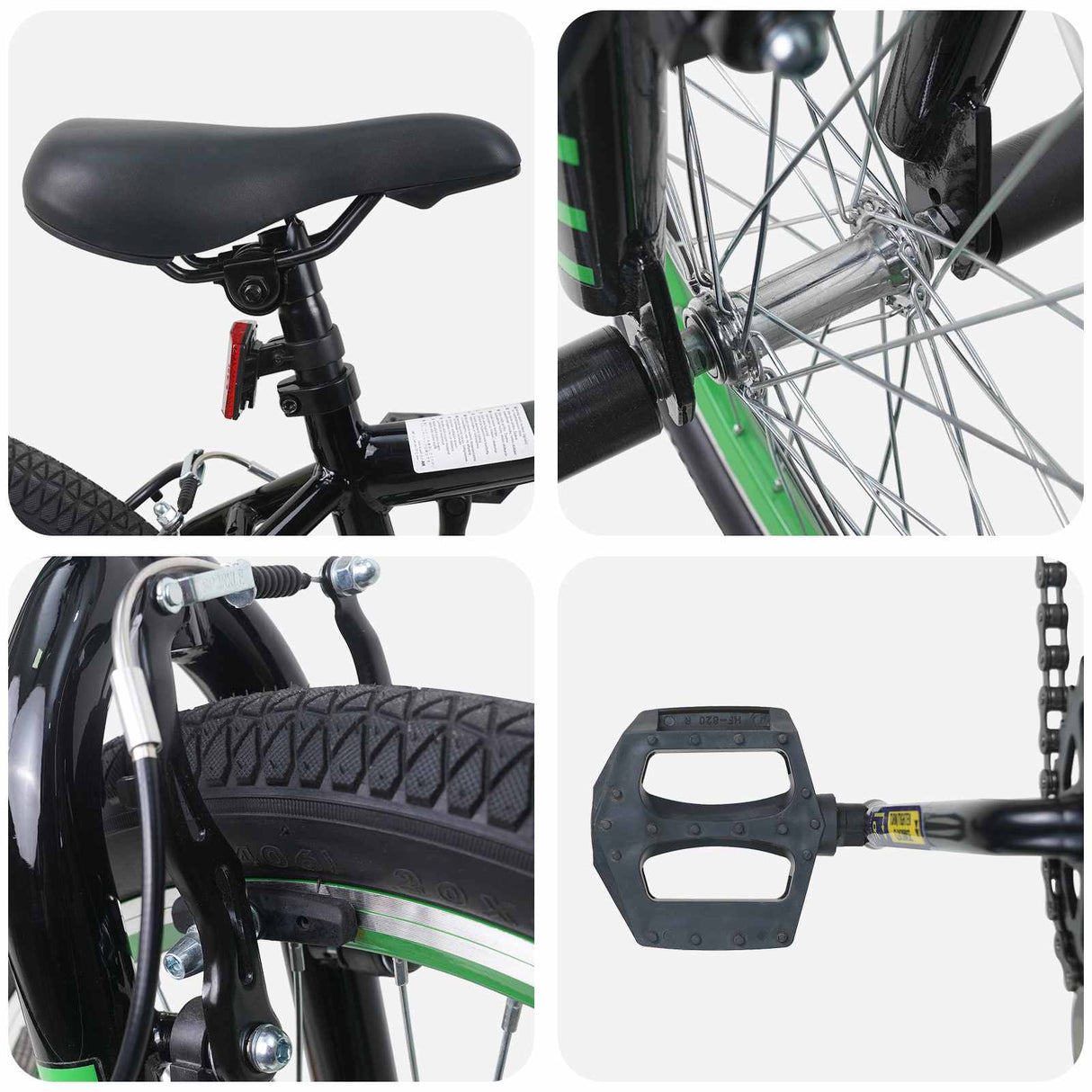 vidaXL BMX Fiets 20 Inch voor kinderen ouder dan 9 jaar Zwart