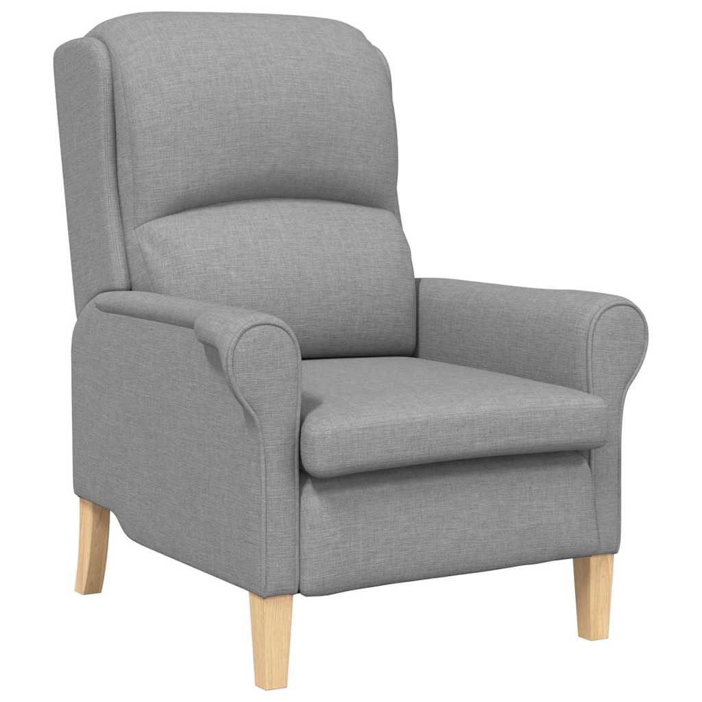 vidaXL Armchair Light Grey Fabric