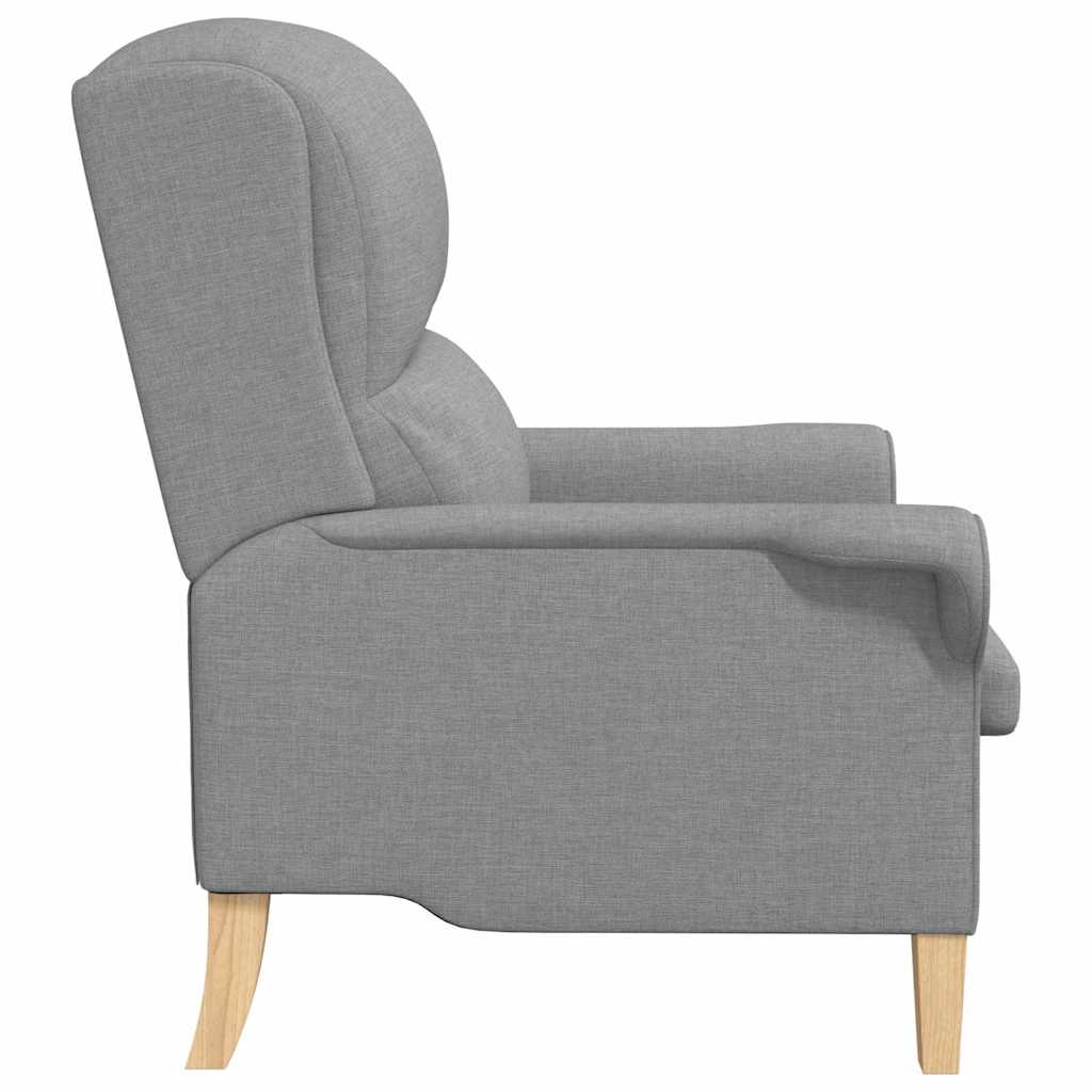 vidaXL Armchair Light Grey Fabric