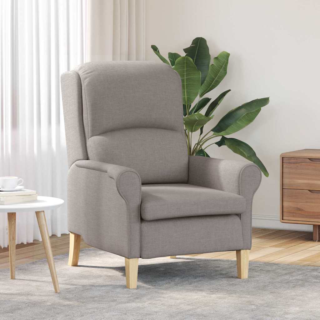 vidaXL Armchair Light Grey Fabric
