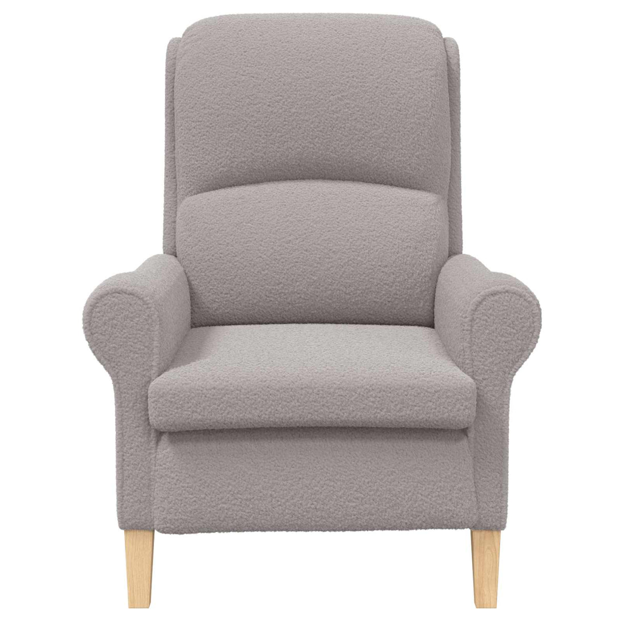 vidaXL Fauteuil Lichtgrijs Zachte Sherpa-stof