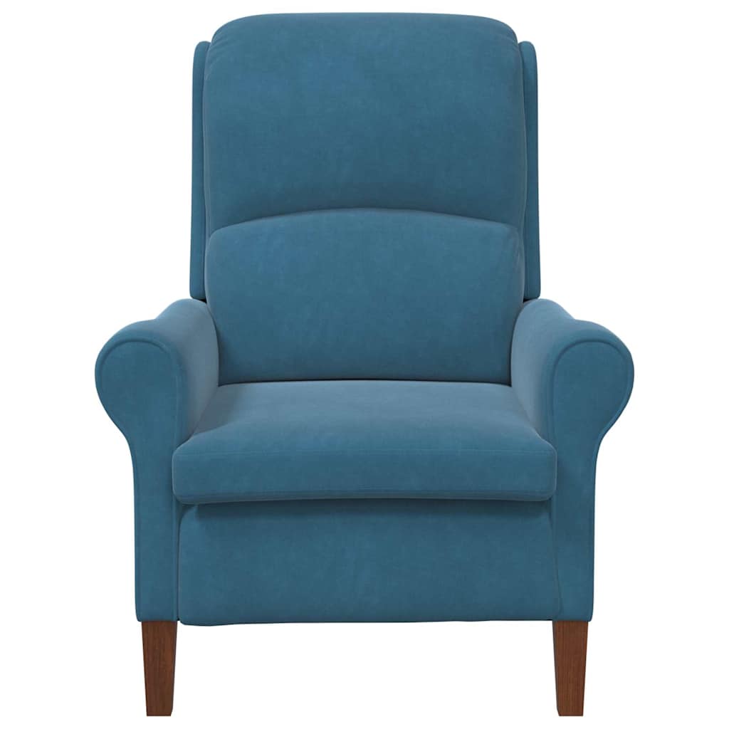 vidaXL Armchair Blue Velvet