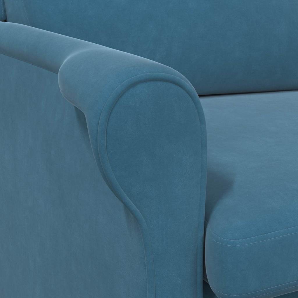 vidaXL Armchair Blue Velvet