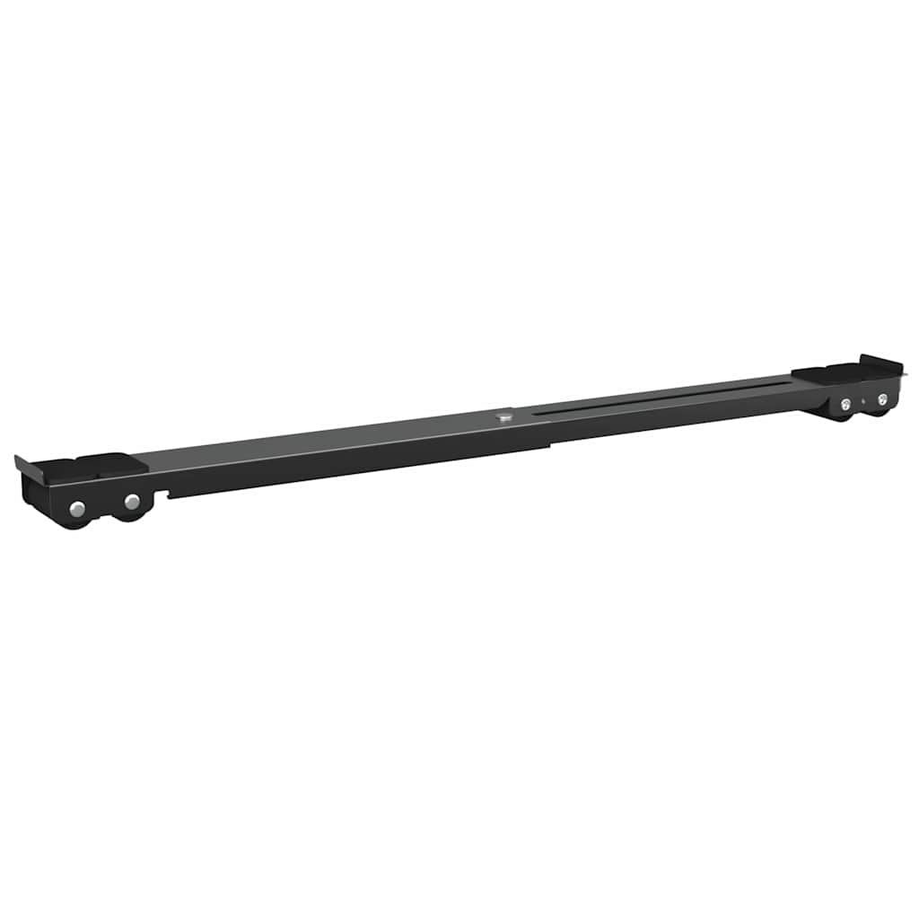 vidaXL Washing Machine Base 2 pcs Black 72 x 5 x 4.5 cm Stainless Steel