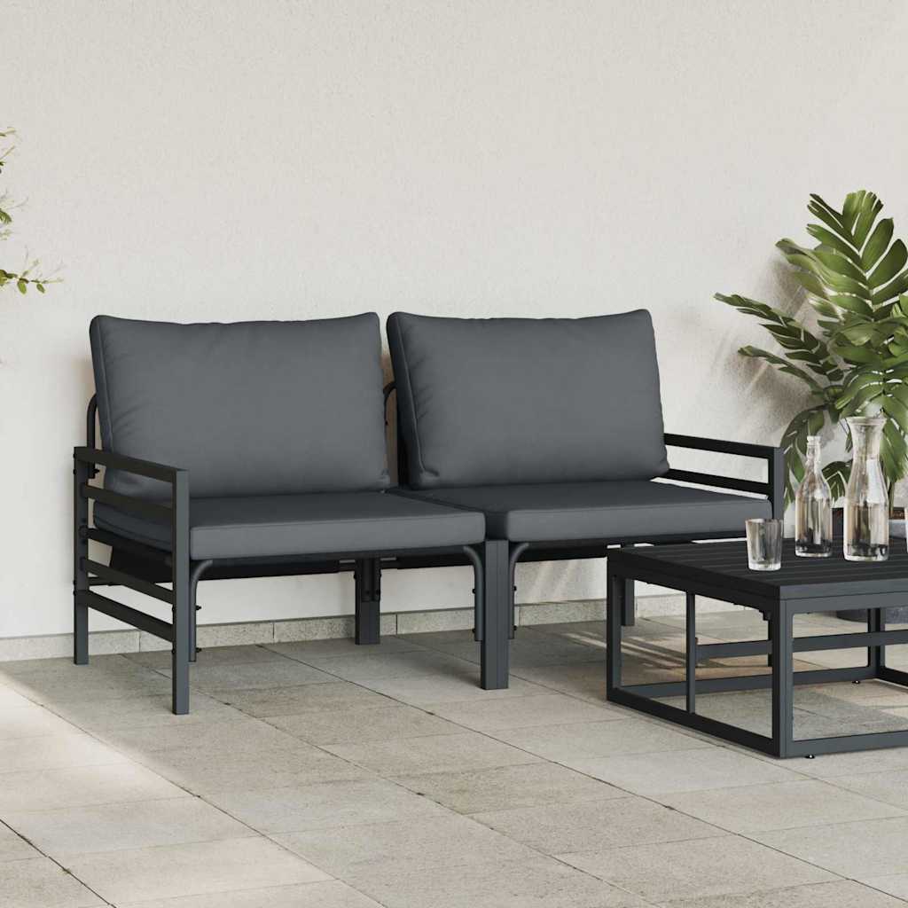 vidaXL Buiten Meubilair 2 pcs Antraciet 80 x 80 x 71 cm Staal