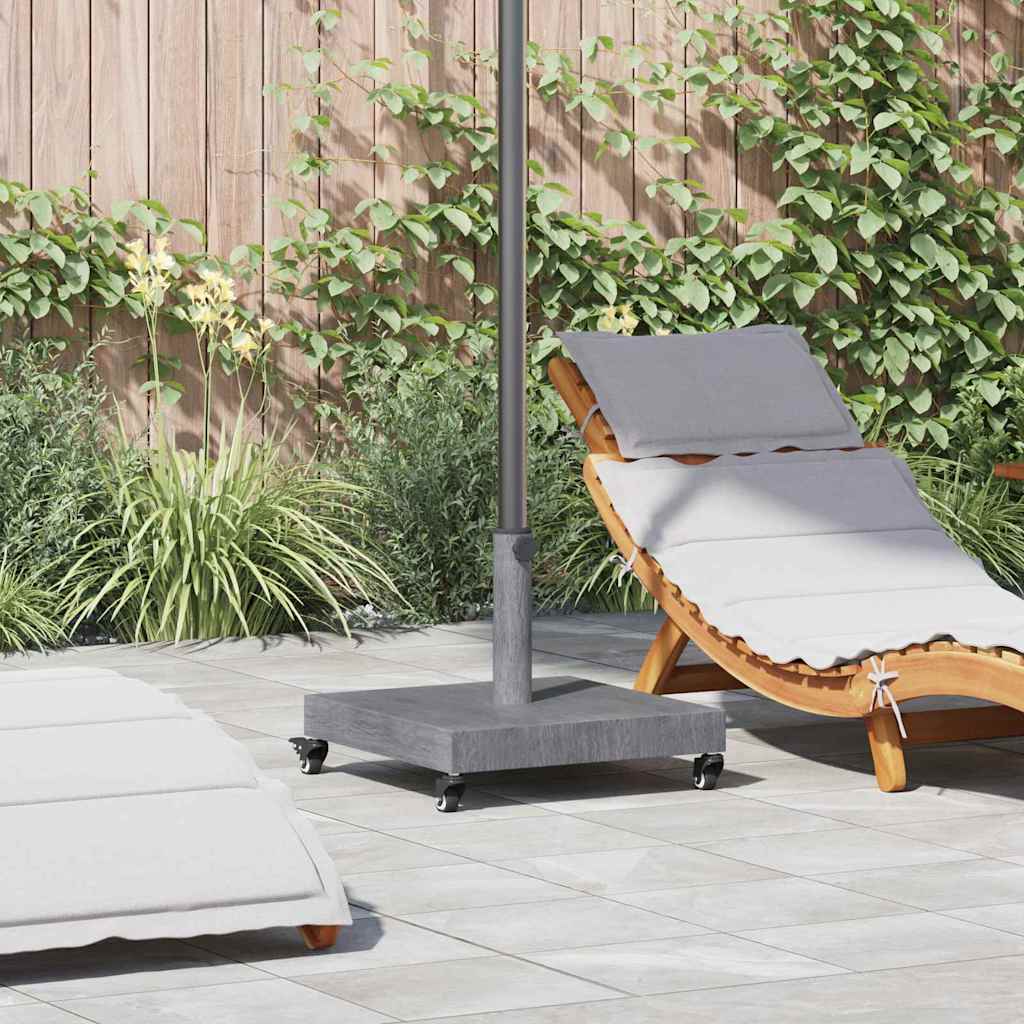 vidaXL Parasolvoet Donkergrijze Houtlook 45 x 45 x 31,5 cm
