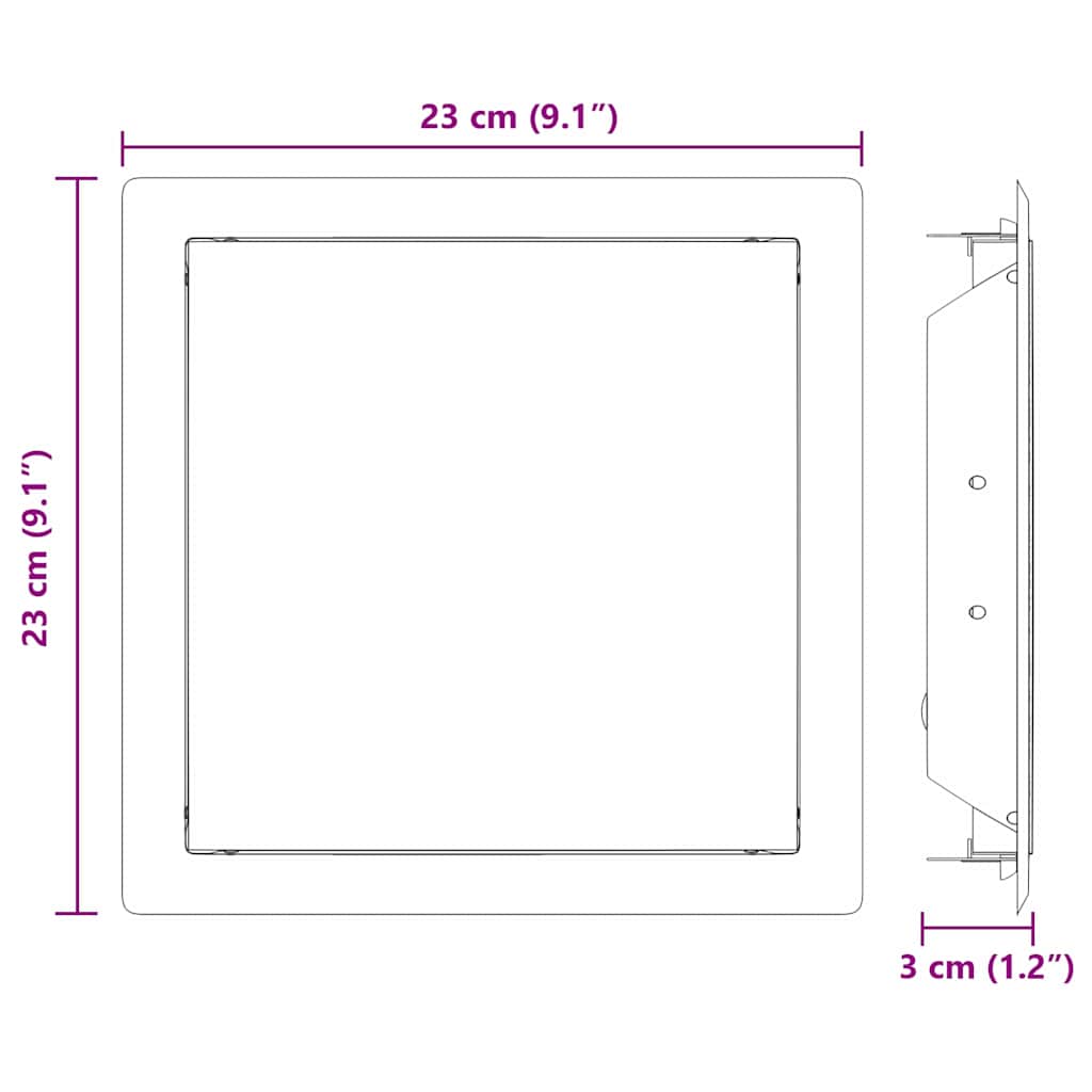 vidaXL Access Panel 2 pcs Wit 63 x 33 x 3 cm Staal