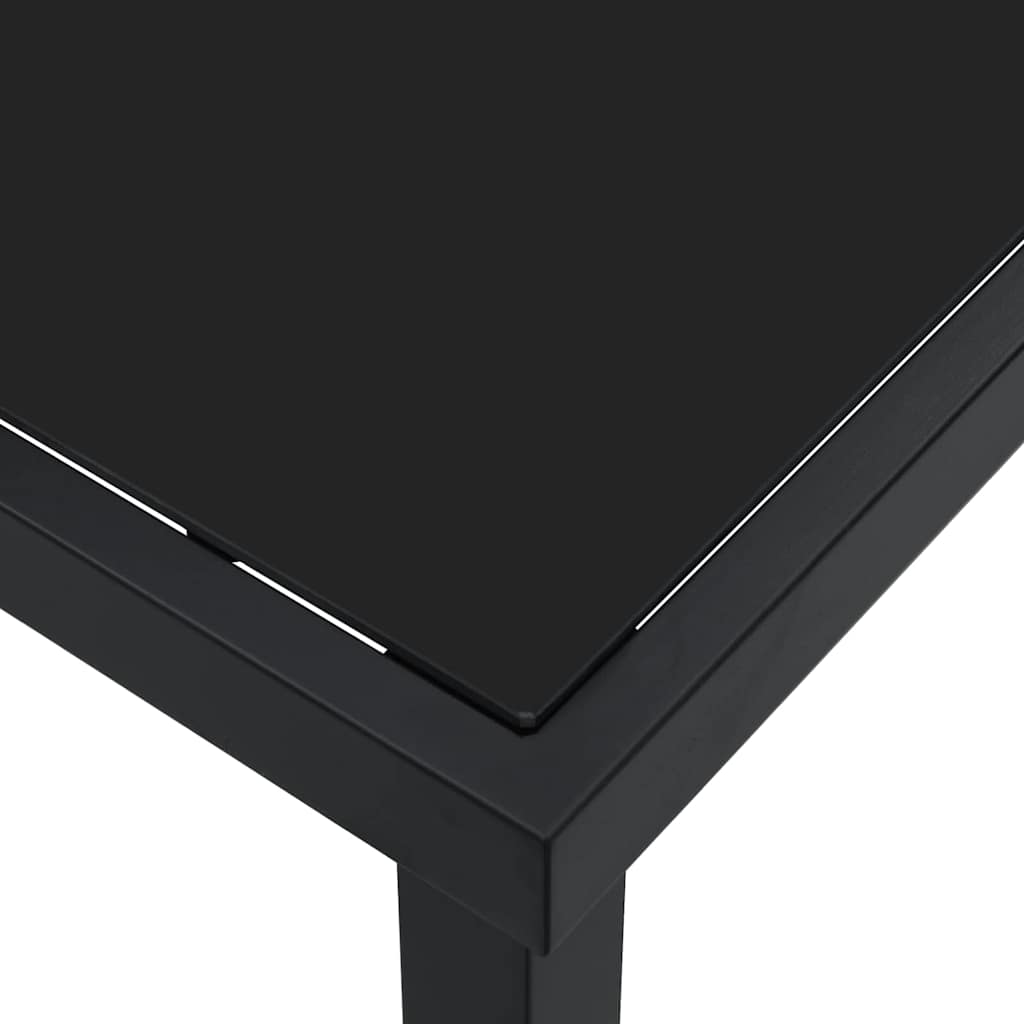 vidaXL Tuin Tafel Zwart 80 x 80 x 73 cm Metaal
