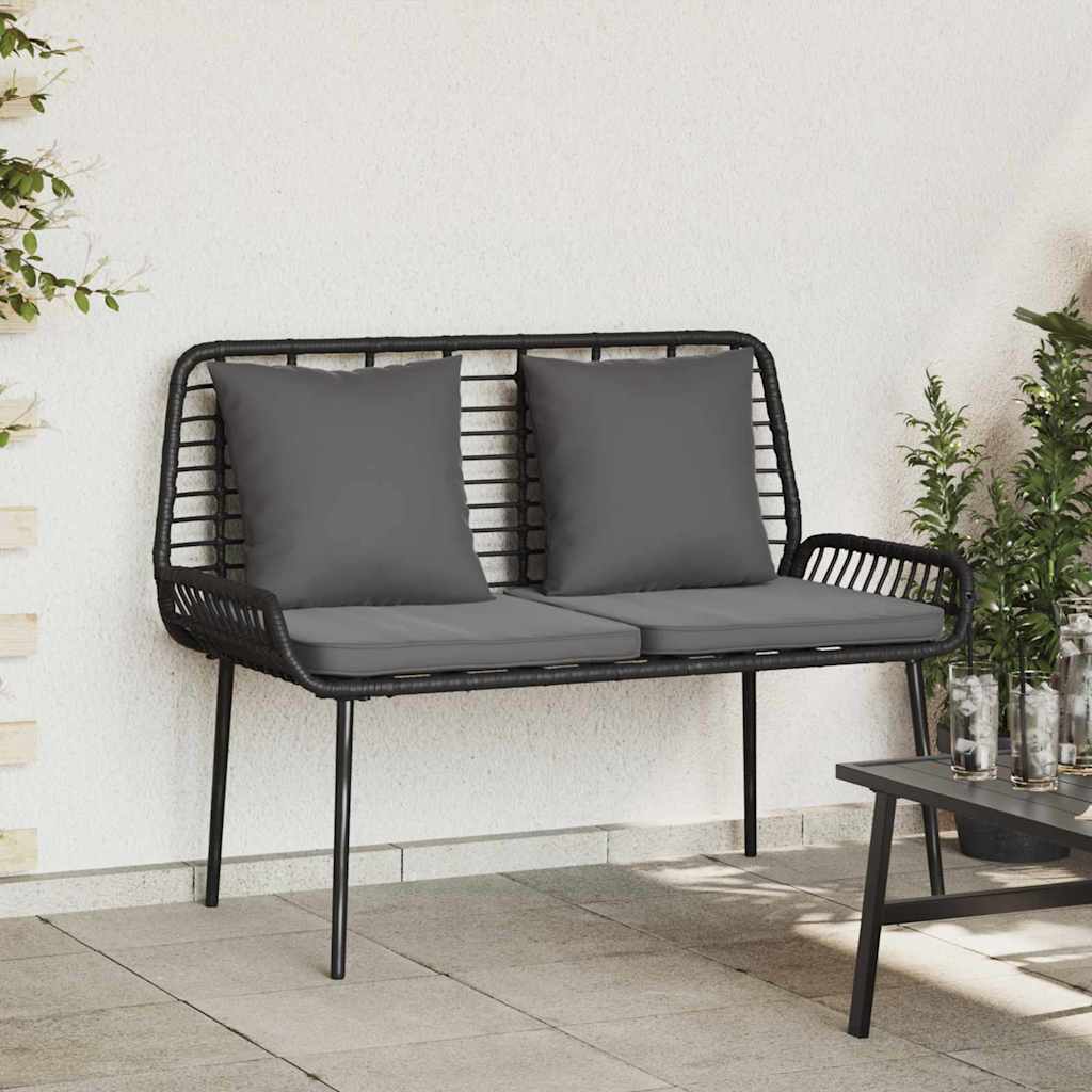 vidaXL Tuin Eettafel Set 3 pcs Zwart en Anthraciet poly rattan