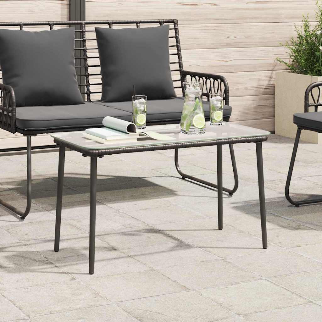 vidaXL Tuin Tafel Zwart 80 x 40 x 45 cm poly rattan