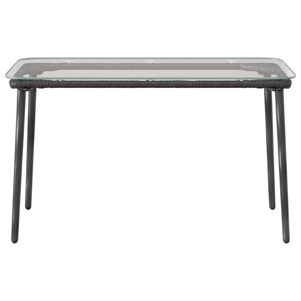 vidaXL Tuin Tafel Zwart 80 x 40 x 45 cm poly rattan