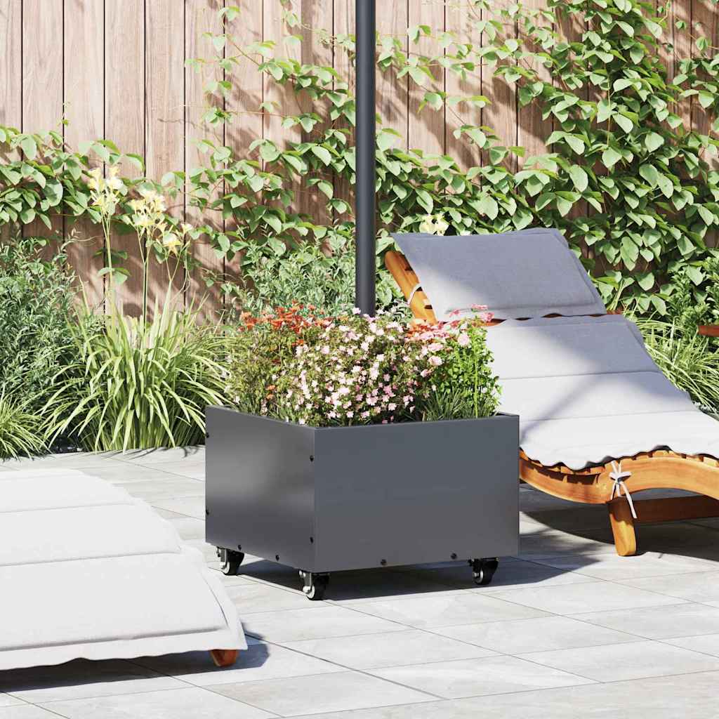 vidaXL Parasolvoet Groen 45 x 45 x 45 cm Staal