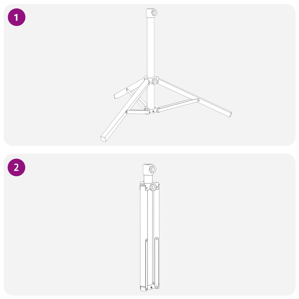 vidaXL Parasol Base White Steel for 25-32 mm Pole