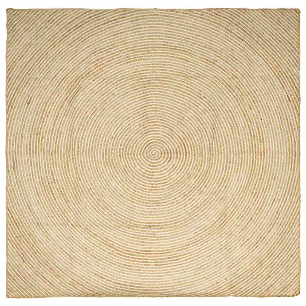 vidaXL Tapijt Natuurlijk en Wit 60 x 110 cm Jute