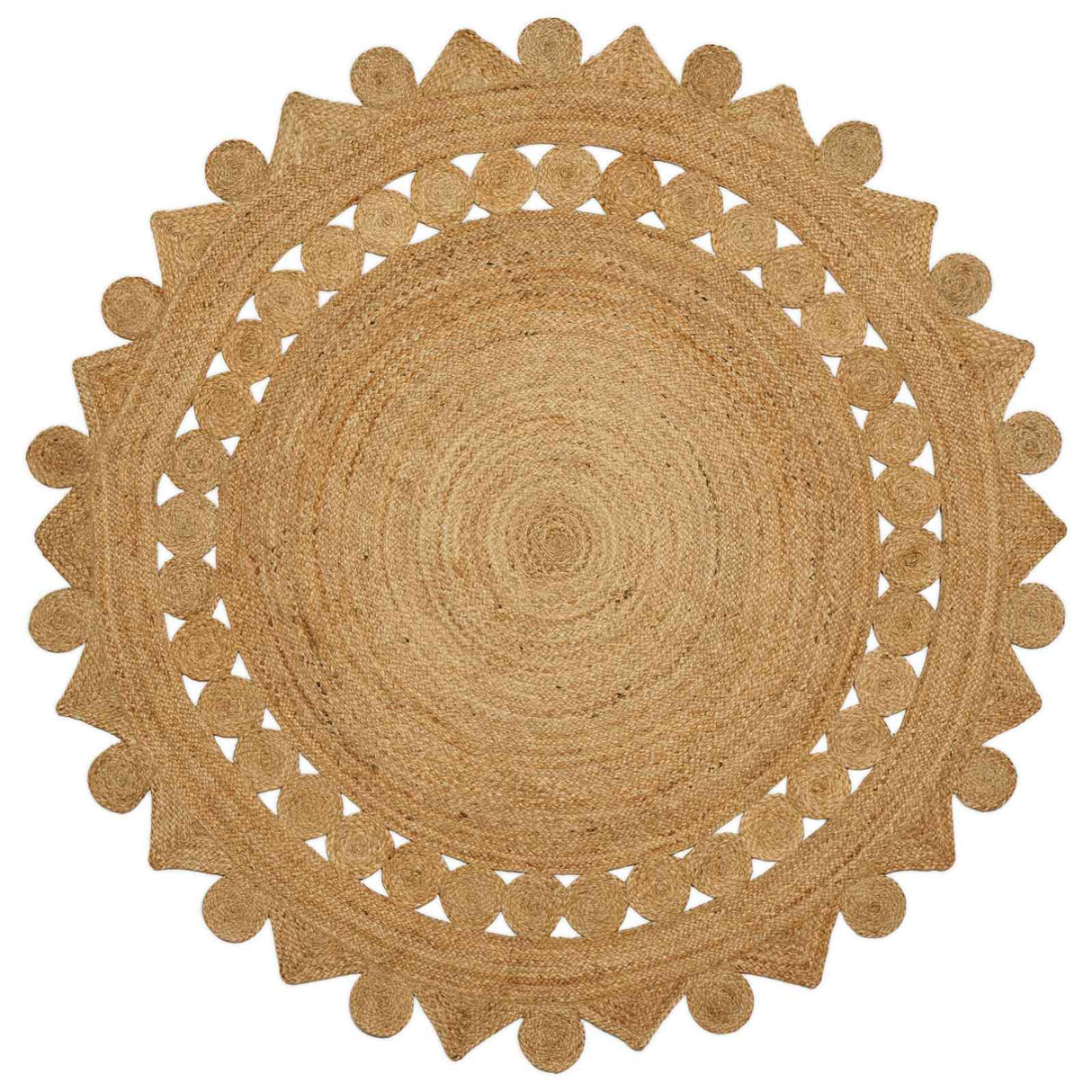 vidaXL Handmade Rug 90 cm Braided Jute