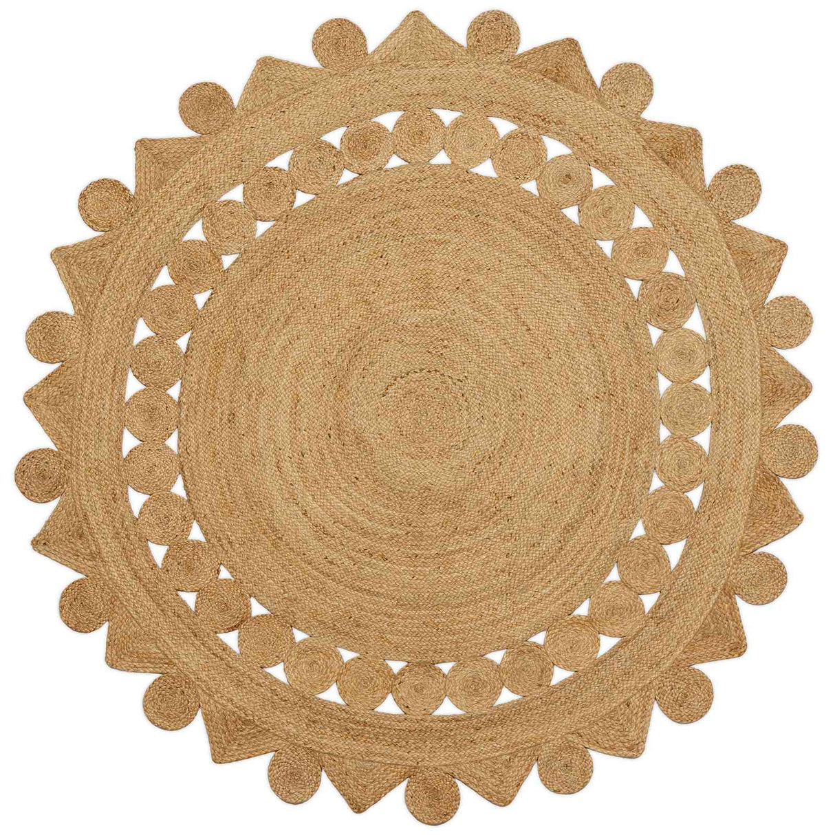 vidaXL Handmade Rug 90 cm Braided Jute