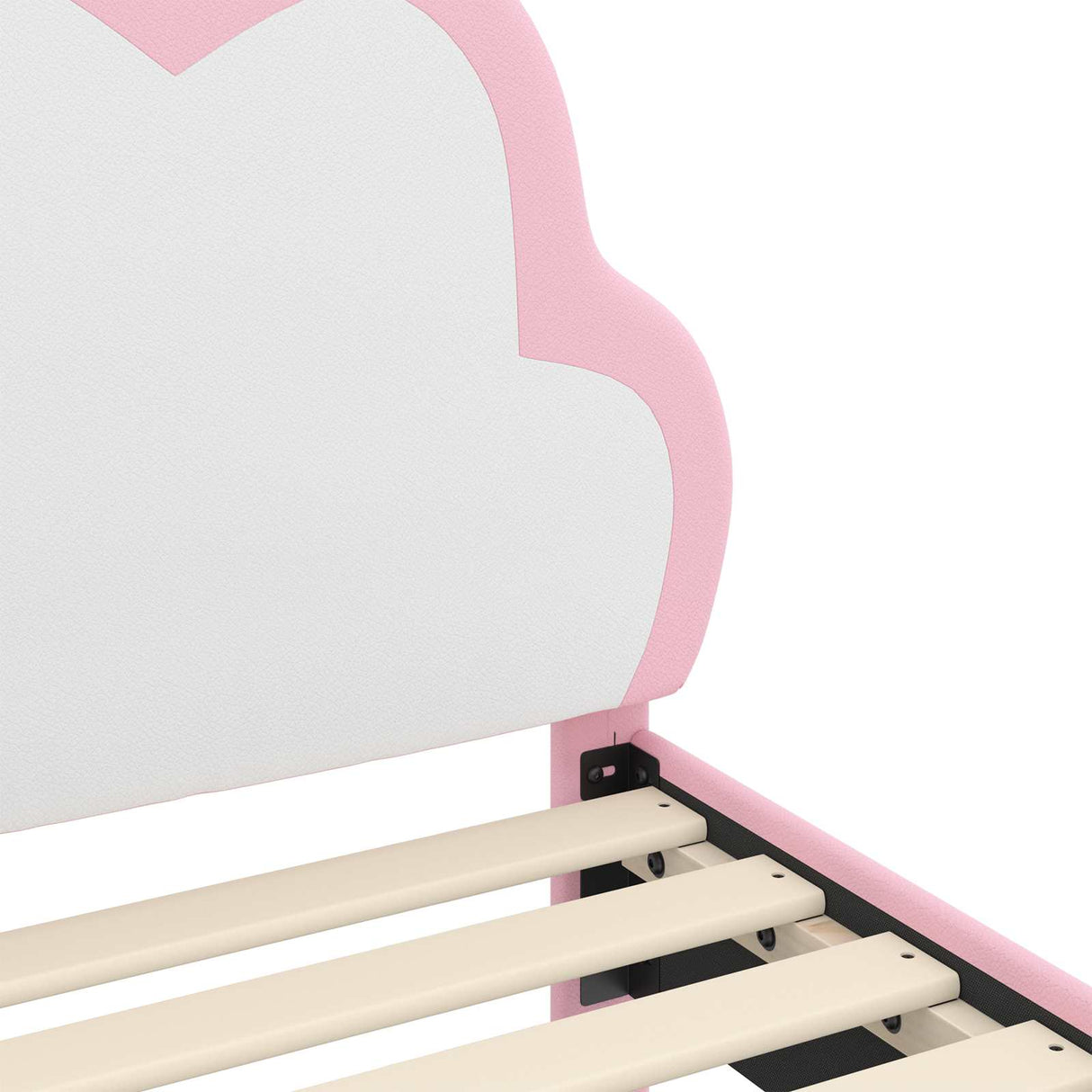 vidaXL Peuterbedframe met hoofdboard Roze 70 x 140 cm PU