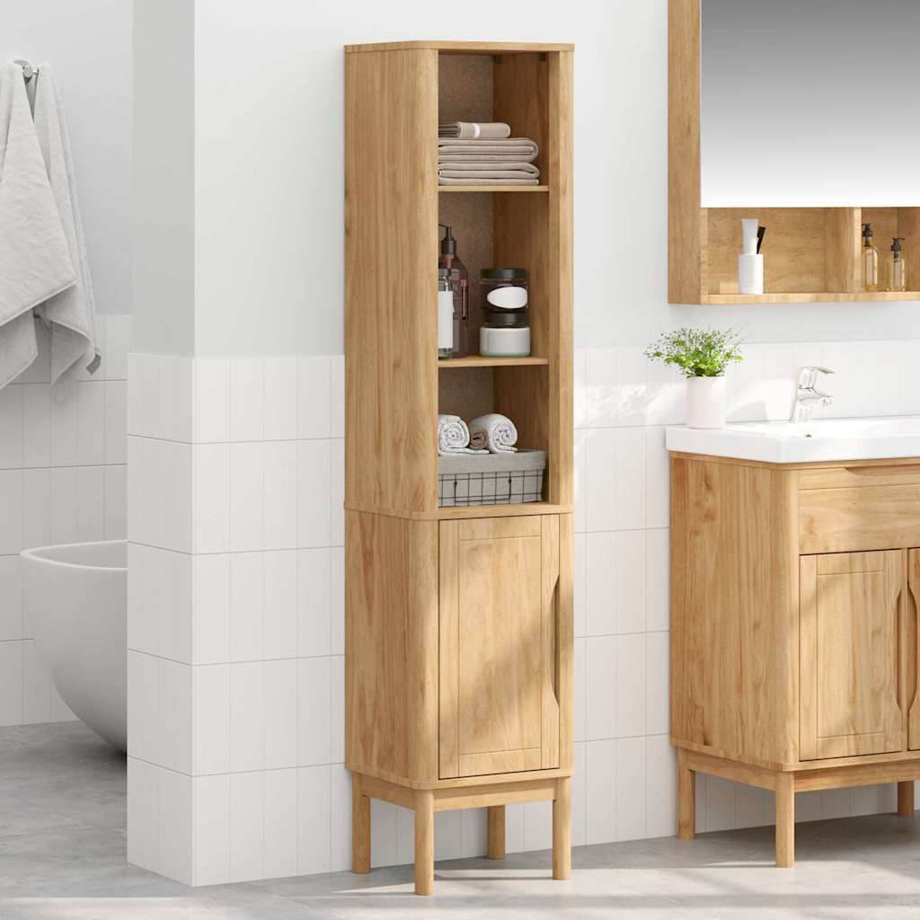 vidaXL Badkamer Hoge Kast met plank FLORO Wasbruin 35 x 30 x 160 cm