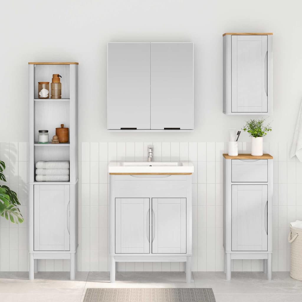 vidaXL Badkamer Hoge Kast met plank FLORO Wasbruin 35 x 30 x 160 cm
