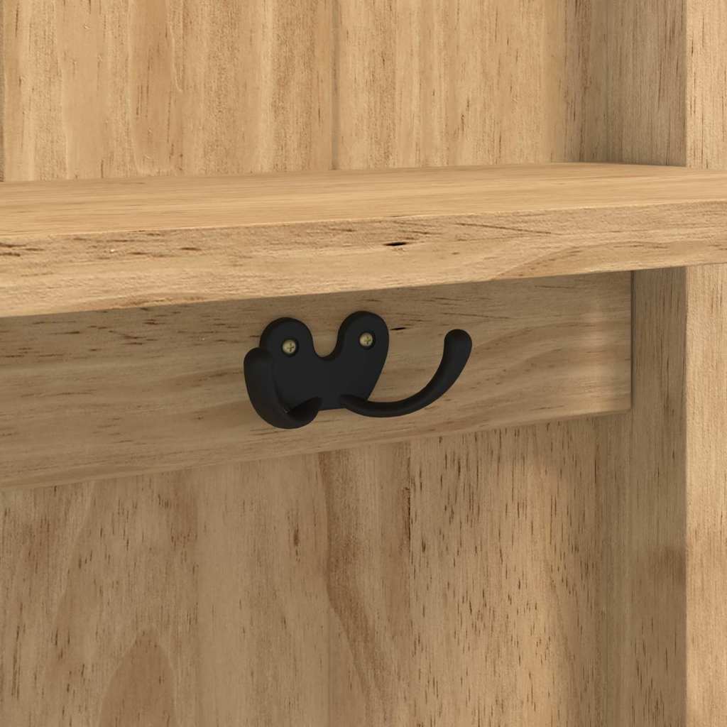 vidaXL hal kast FLORO Wasbruin 50 x 40 x 158 cm Massief vurenhout
