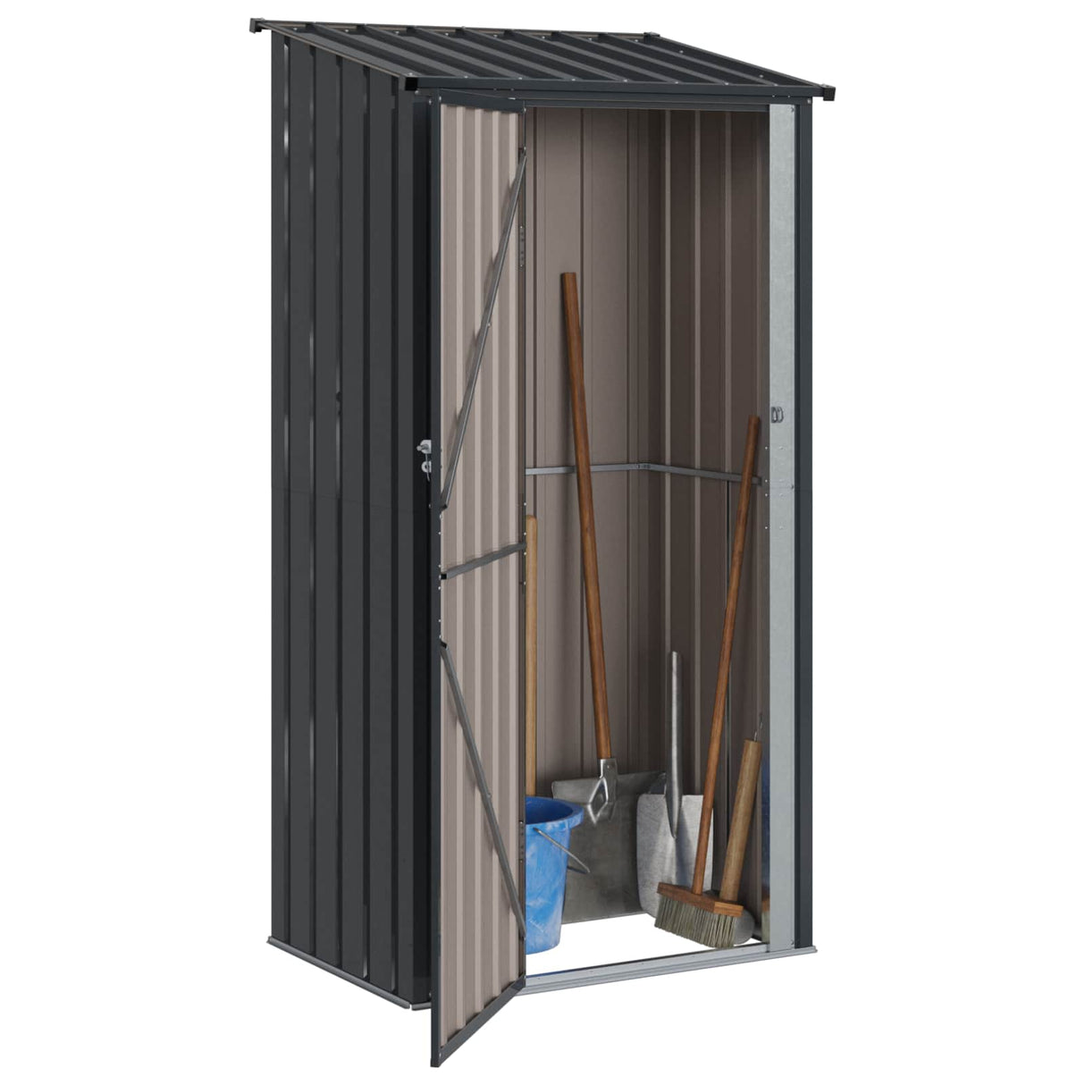 vidaXL Tuinhuisjes Antraciet 103 x 74 x 200 cm Metaal