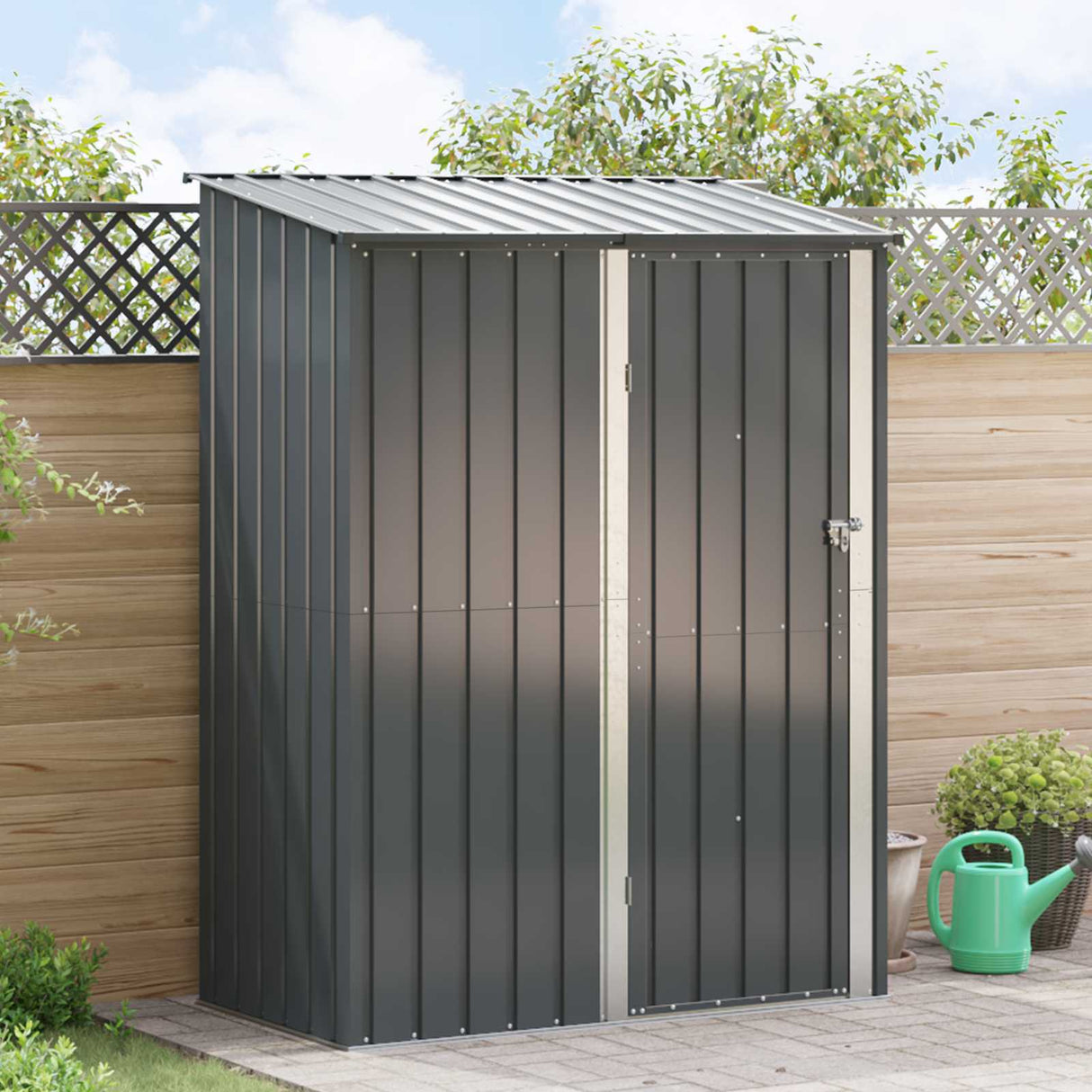 vidaXL Tuinhuisjes Antraciet 103 x 74 x 200 cm Metaal