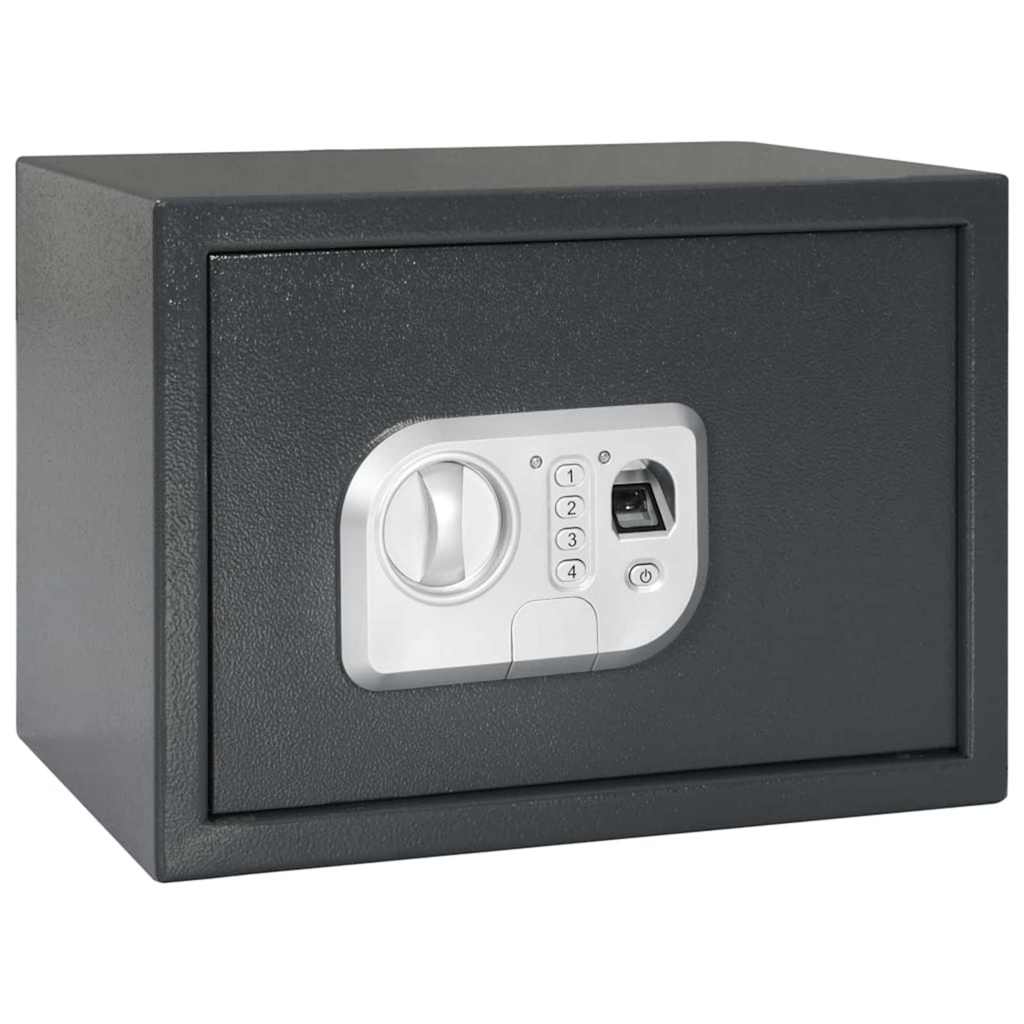 vidaXL Digital Safe with Lock Dark Grey 31 x 20 x 20 cm Steel