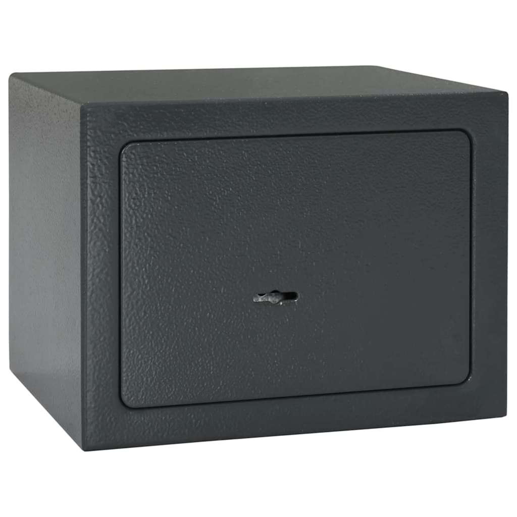 vidaXL Kluisdoos met slot Donkergrijs 23 x 17 x 17 cm Staal
