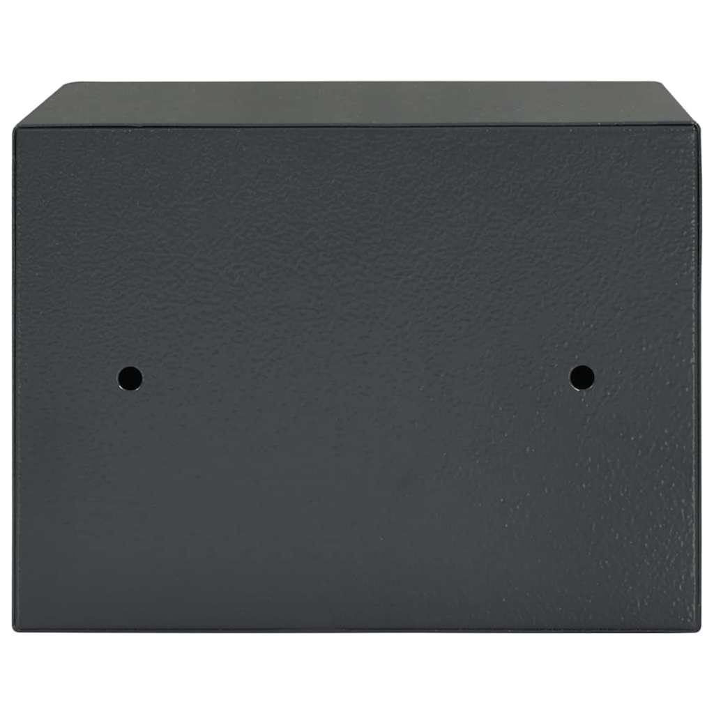 vidaXL Kluisdoos met slot Donkergrijs 23 x 17 x 17 cm Staal
