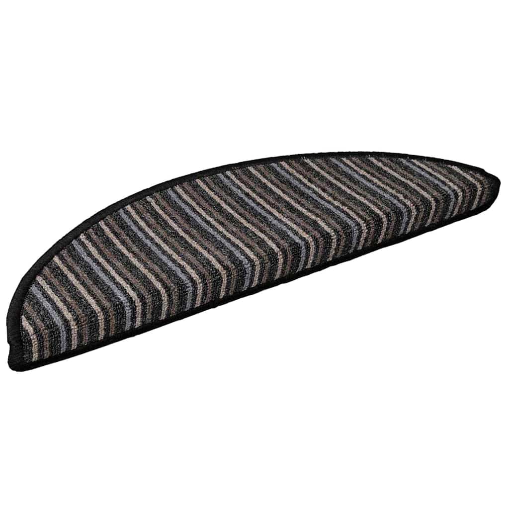 vidaXL Zelfklevende trapmatten 15 pcs Antraciet 56 x 17 x 3 cm