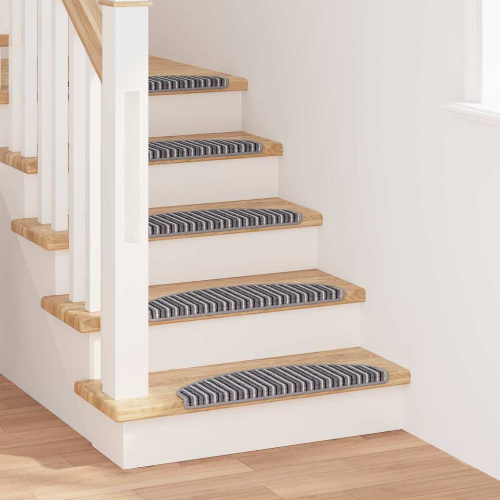 vidaXL Zelfklevende trapmatten 15 pcs Antraciet 56 x 17 x 3 cm