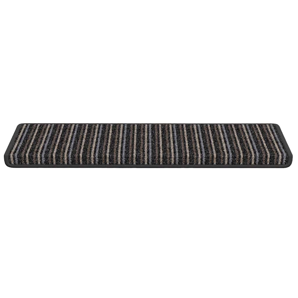 vidaXL Zelfklevende trapmatten 15 pcs Antraciet 65 x 21 x 4 cm