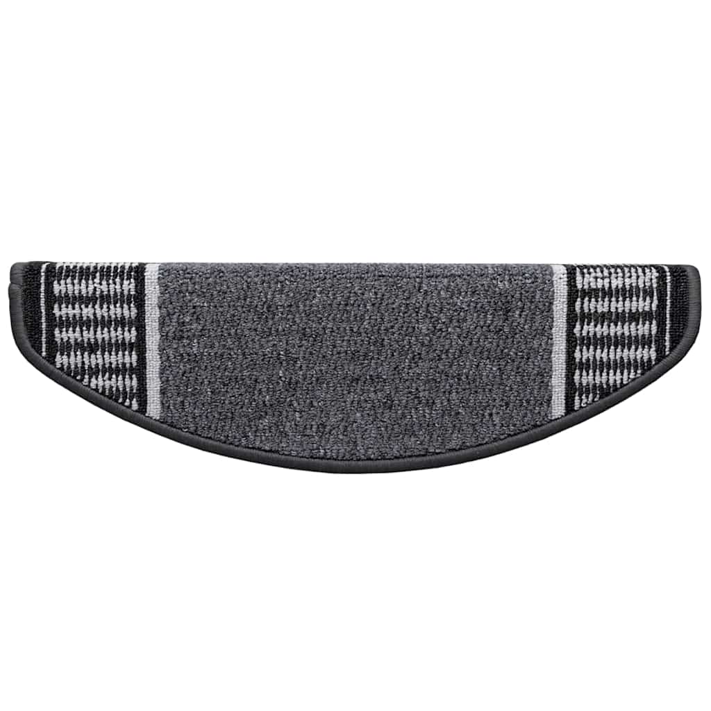 vidaXL Zelfklevende trapmatten 15 pcs Antraciet 65 x 21 x 4 cm