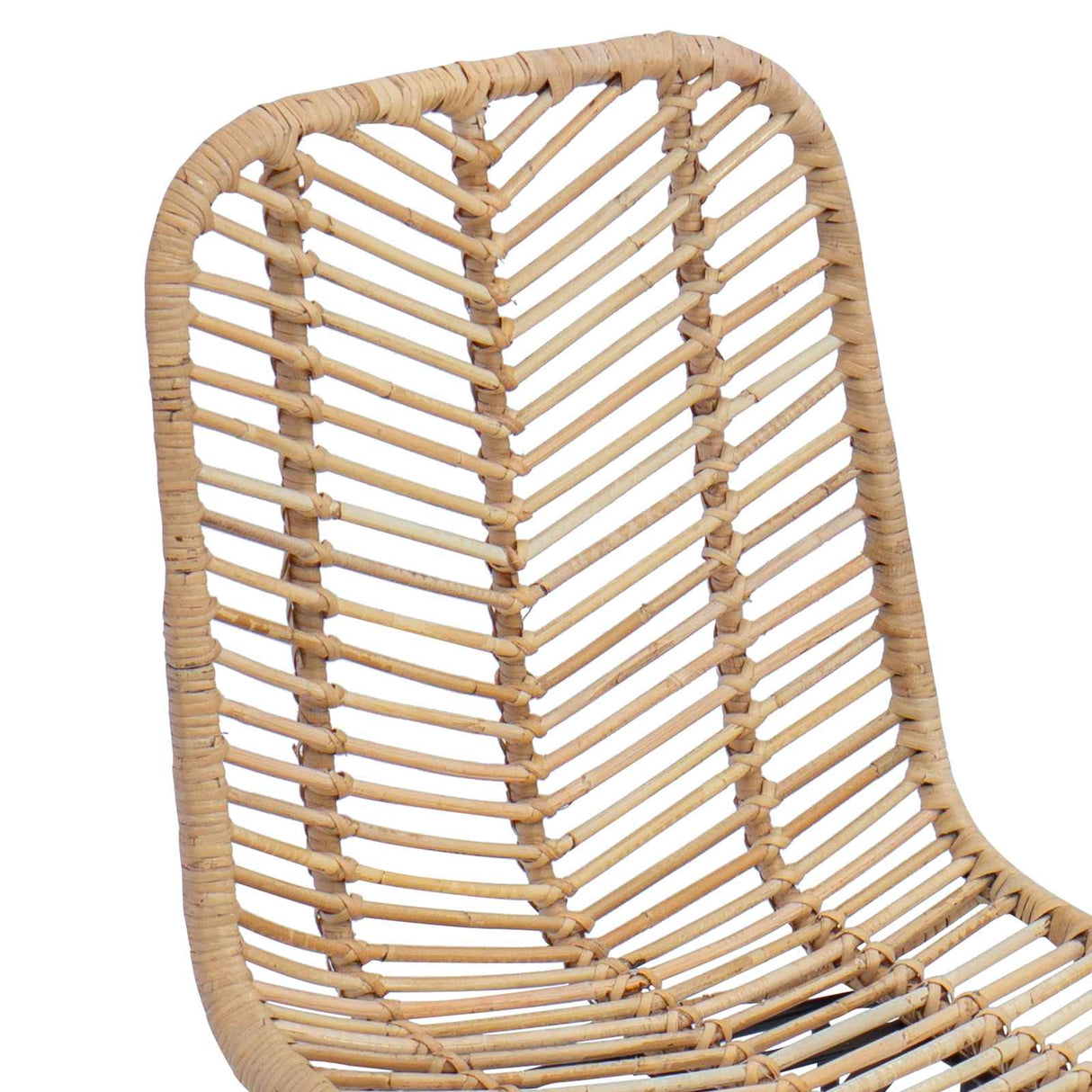 vidaXL Eetkamerstoel 2 pcs Naturel 44 x 47 x 85 cm Riet en Ijzer