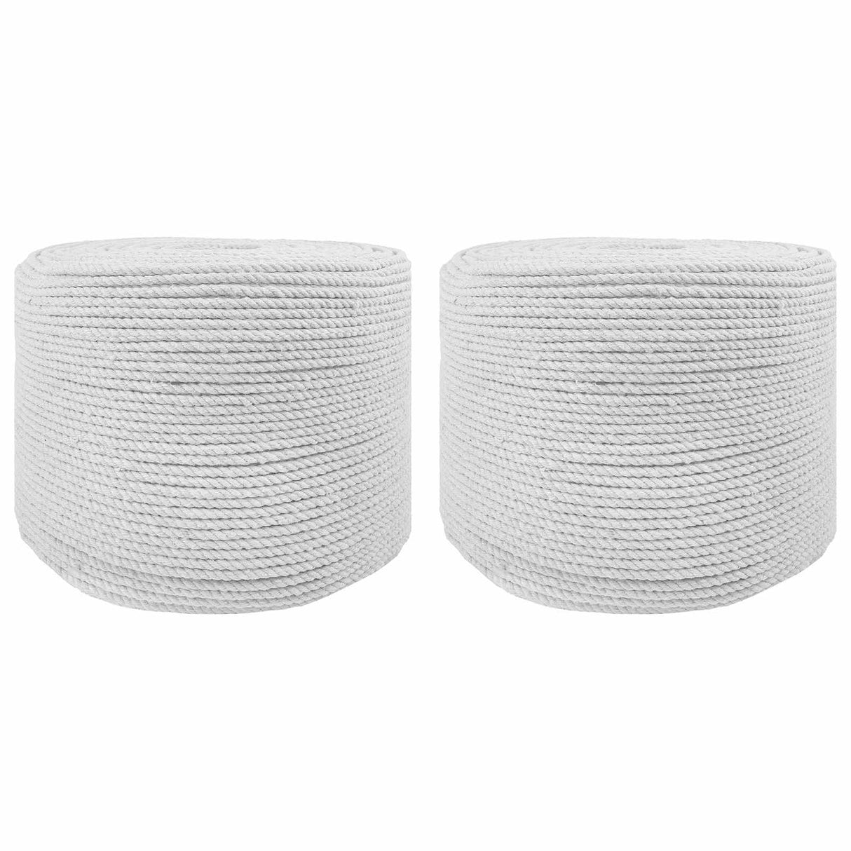 vidaXL Touw 2 pcs Zwart Katoen
