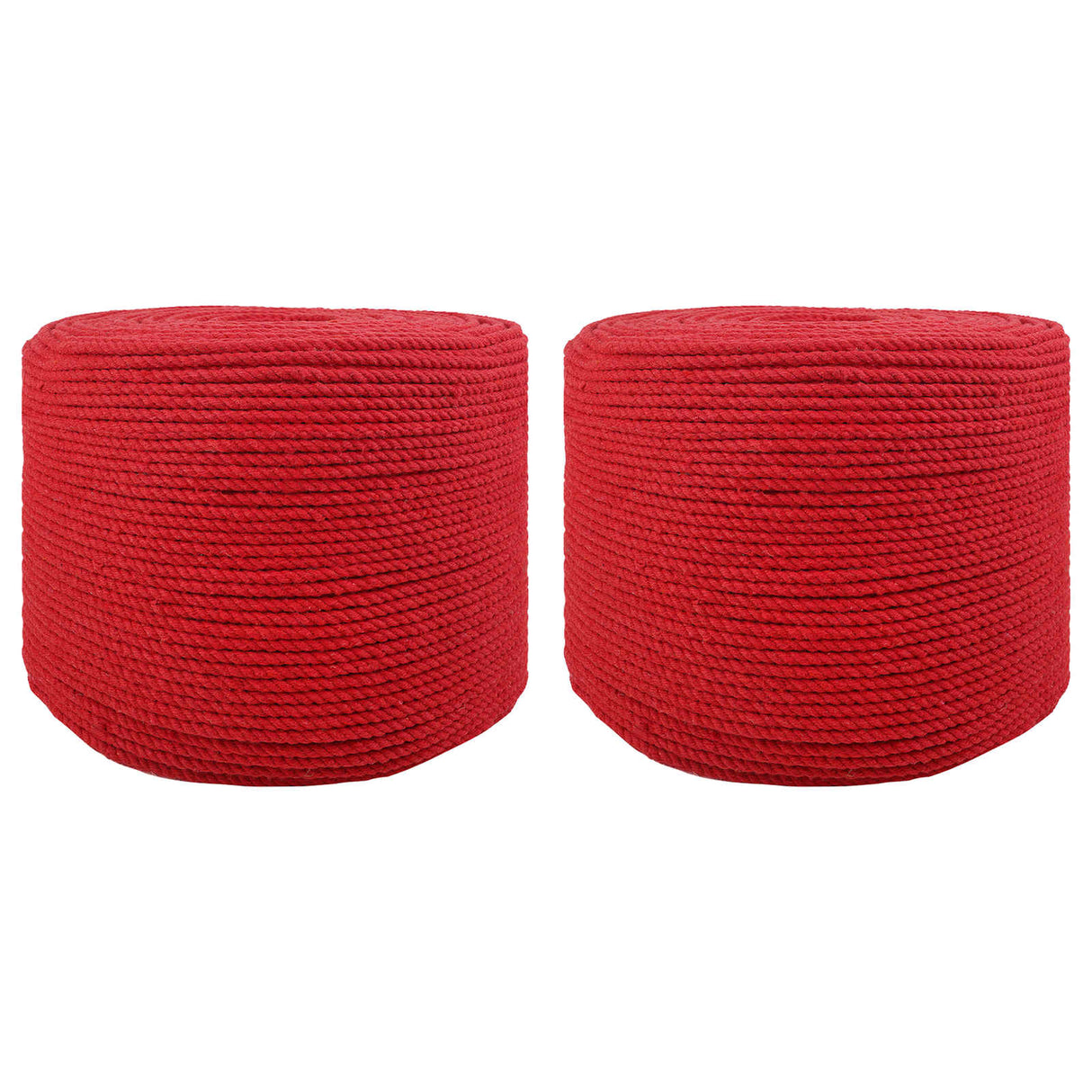 vidaXL Touw 2 pcs Zwart Katoen