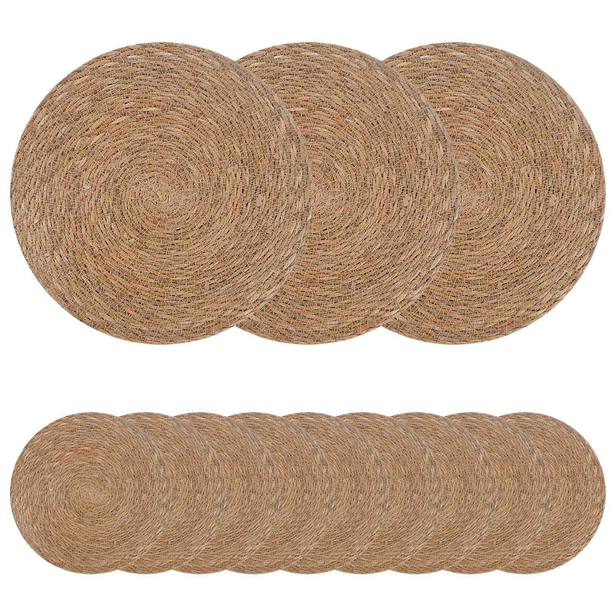 vidaXL Zeewier Placemat 4 st Naturel 100% Zeegras