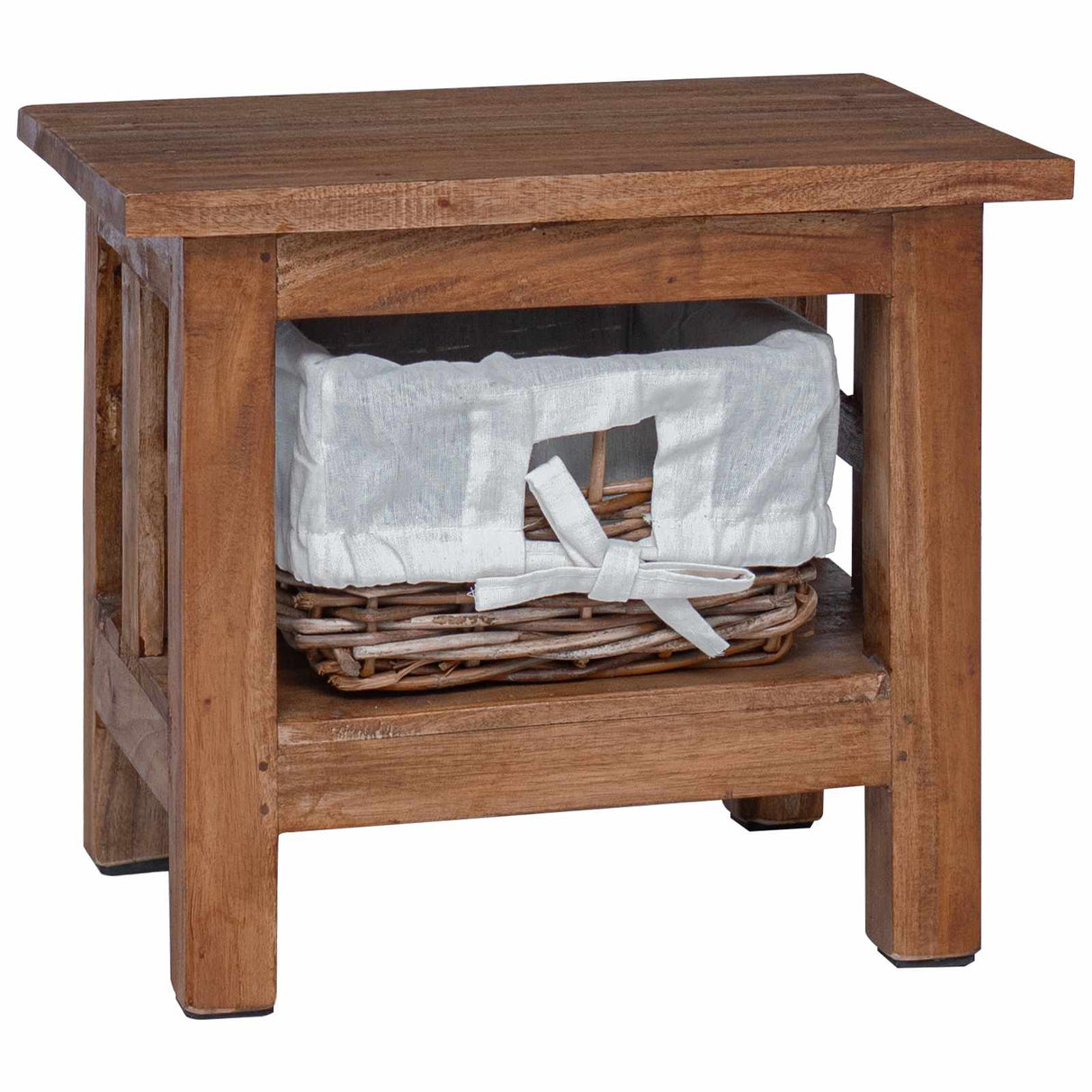 vidaXL Side Table Brown Solid Mahogany Wood