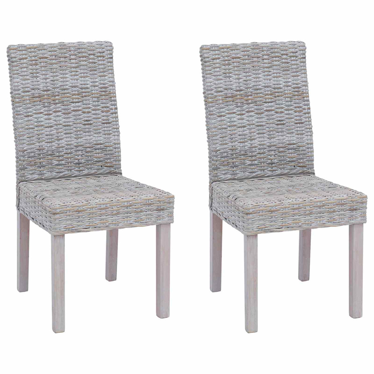 vidaXL Eetkamerstoel 2 pcs Witte was 45 x 54 x 93 cm